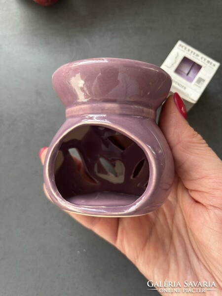 Purple ceramic small vaporizer with lavender wax