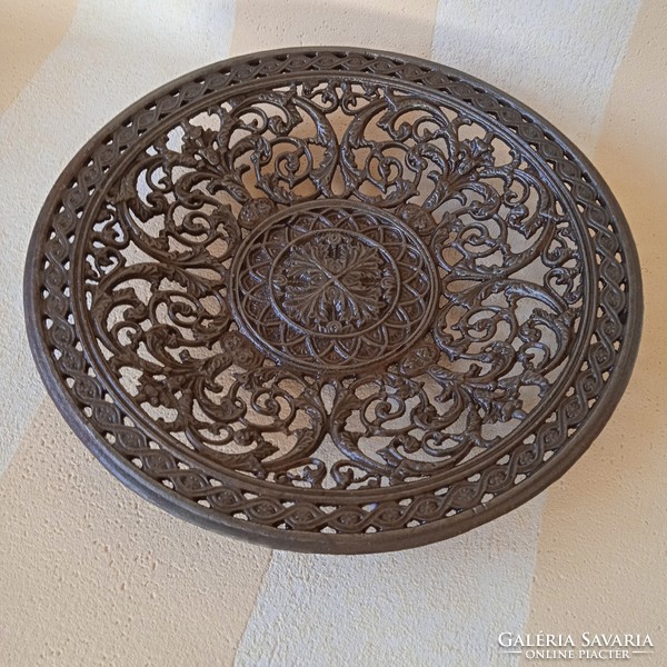 Nice openwork pattern, cast iron decorative plate