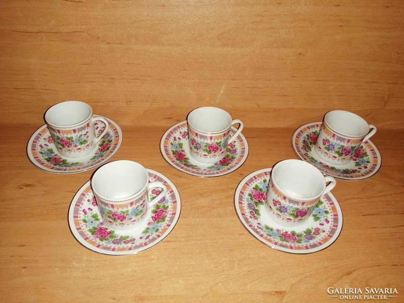 Chinese porcelain coffee cups with bottoms 5 in one (b)