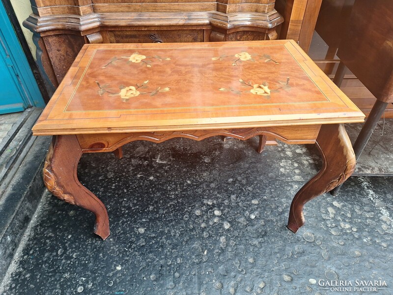 Peasant baroque marquetry table!