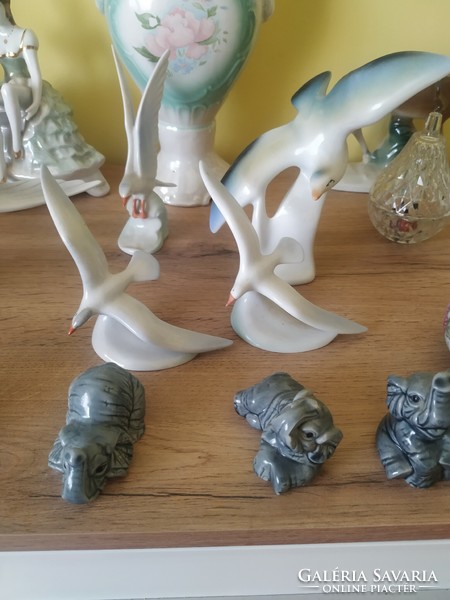 Sale! Action! Porcelain statue, bonbonier, seagull, elephant, amphora, ornament for sale!