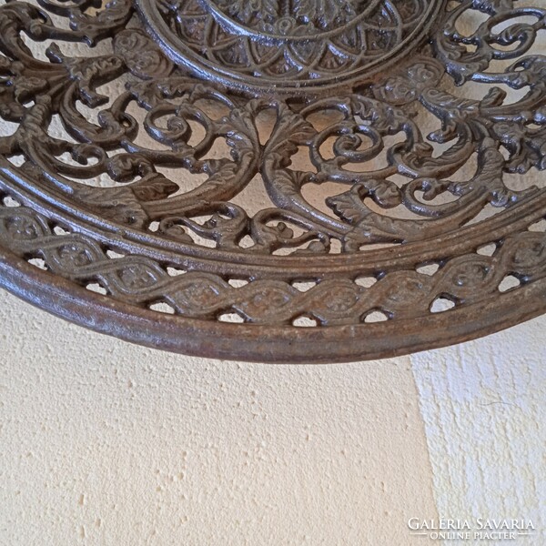 Nice openwork pattern, cast iron decorative plate