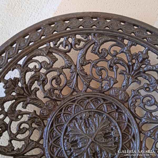 Nice openwork pattern, cast iron decorative plate