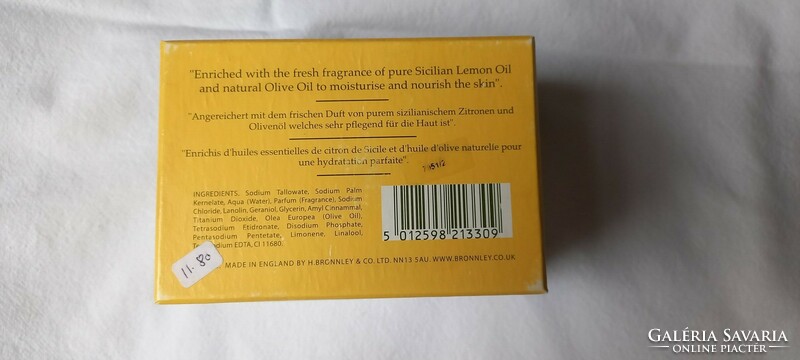 Lemon shower soap, with bronnley cord, 25 dkg