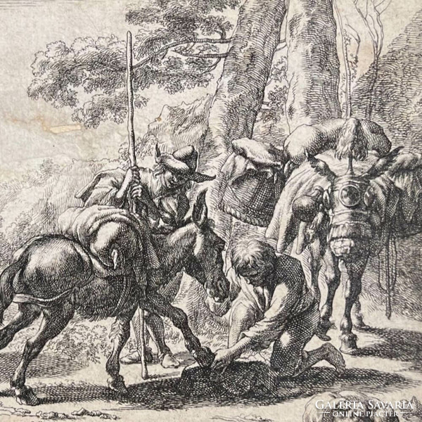 German painter, 18th century: Horseshoeing f00310
