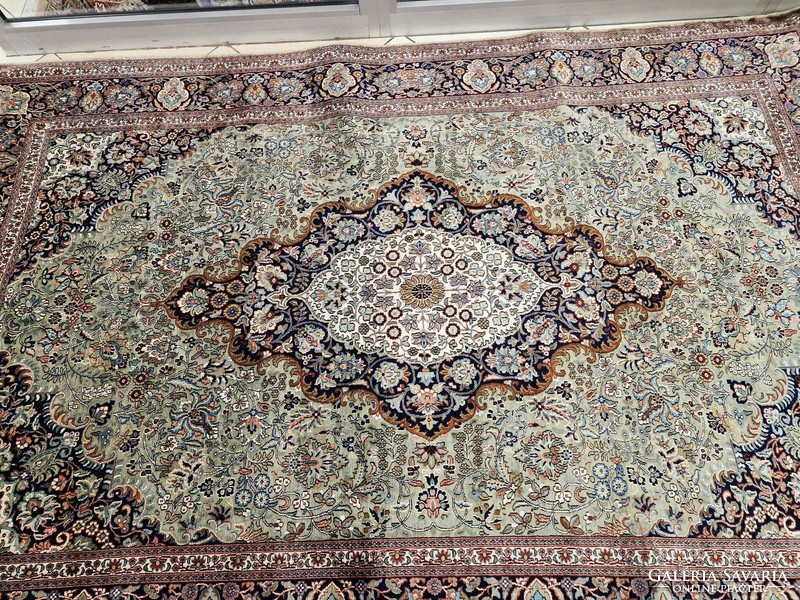 Egyedi minta! Valódi kashmír selyem 177x280 cm kézi csomózású perzsa szőnyeg BZ01