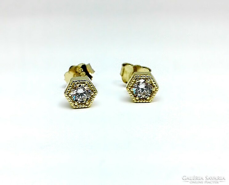 Gold earrings with stones (zal-au69764)
