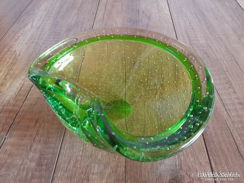 Régi finn dizájn üveg tál
