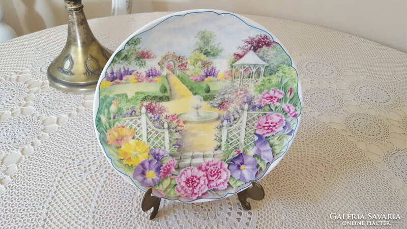 Csodaszép virágos St.Andrews porcelán tányér,falidísz