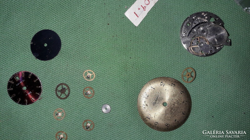 Antique old and new clock watch parts - rocket zaria - together according to the pictures 11.
