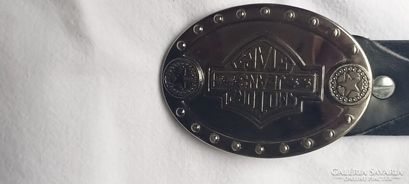 Belt buckle motorcycle with jeans stars inscription