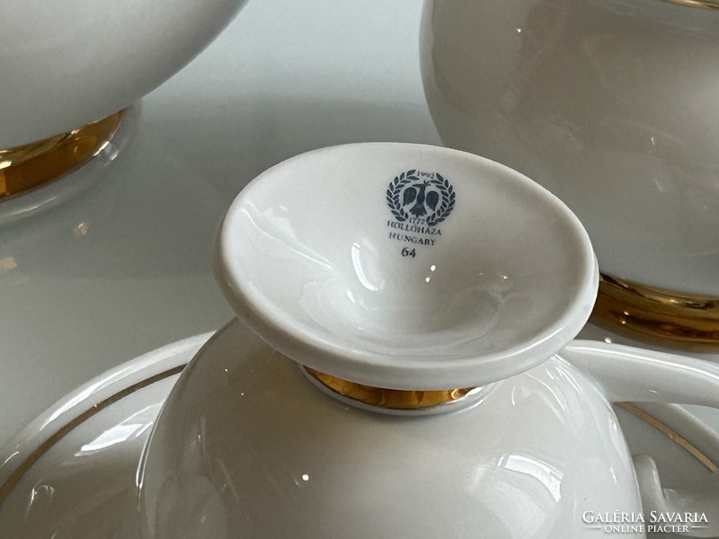 Hollóházi Holdfény kollekció porcelán teáskészlet
