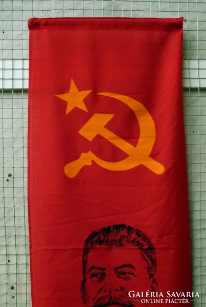 Szovjet Sztálin zászló. Anyaga vászon N5