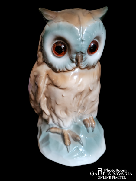 Porcelain owl lamp