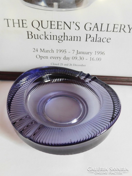 Sklo union rudolf jurnikl rosice purple ashtray, 1964