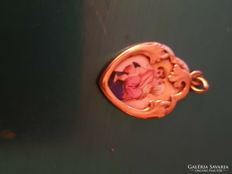 Golden Virgin Mary pendant