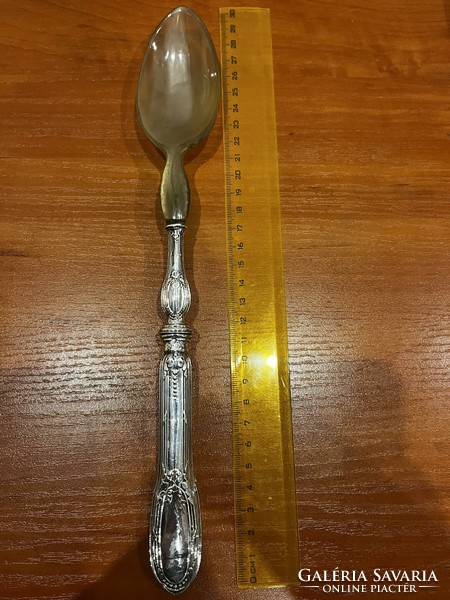 French salad spoon with silver handle!