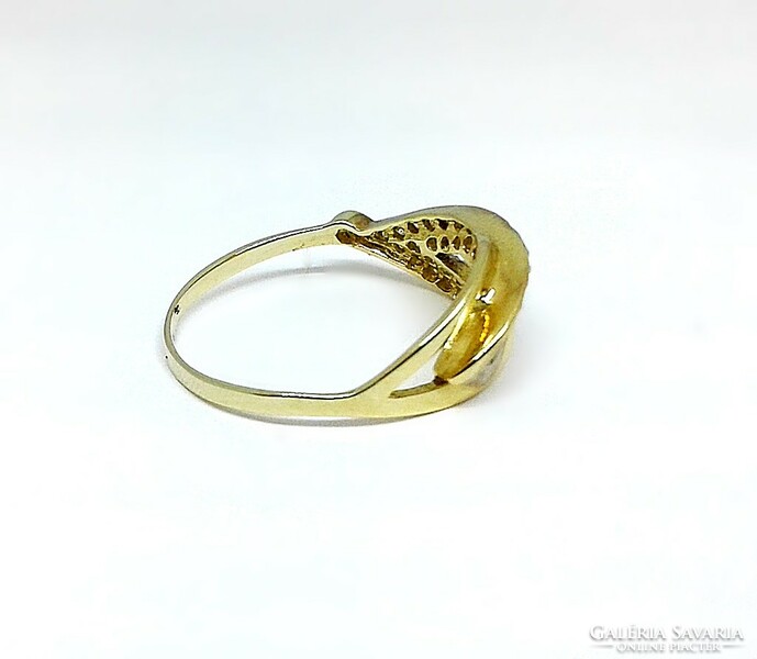 Stoned gold ring (zal-au122920)