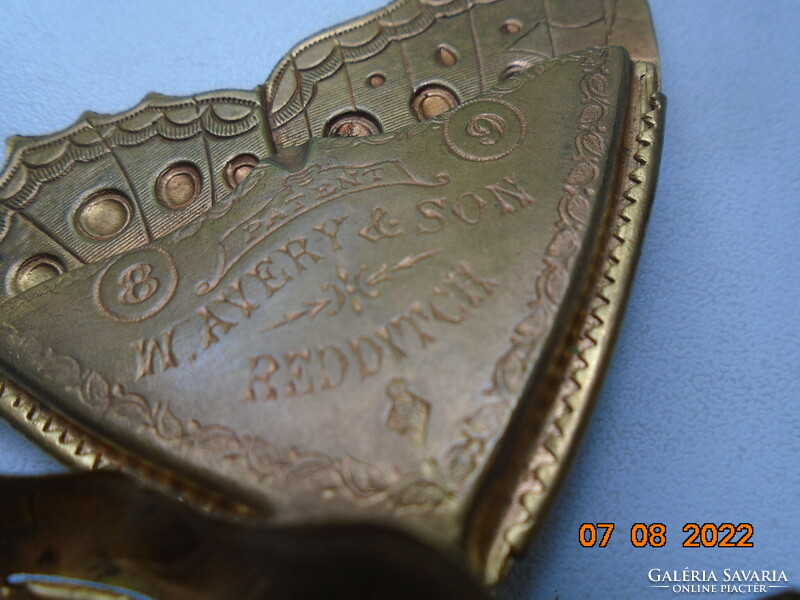 1871 W.Avery&son redditch butterfly needle case extremely rare! Victorian butterfly copper pin holder