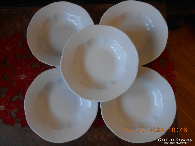 Zsolnay white deep plate