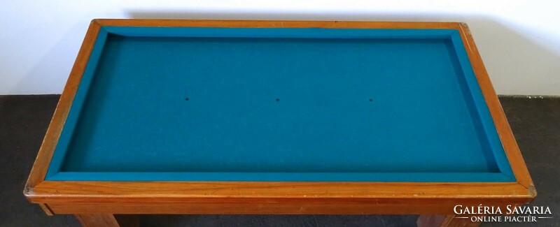 1D871 Antik karambol biliárdasztal 112 x 206 cm kiegészítőkkel
