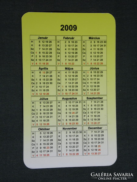 Card calendar, partner car parts store, Mohács, 2009, (6)