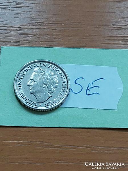 Netherlands 25 cents 1948 Queen Wilhelmina, nickel se