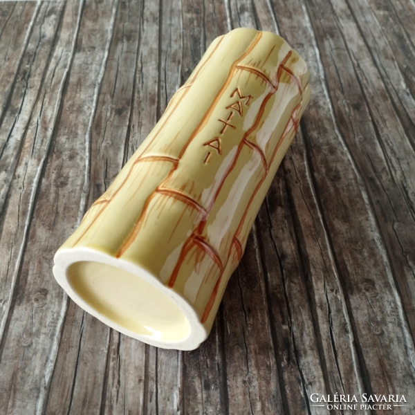 Retro bamboo shaped porcelain vase