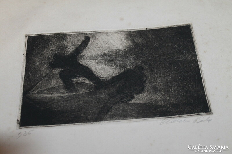 Signed etching 964