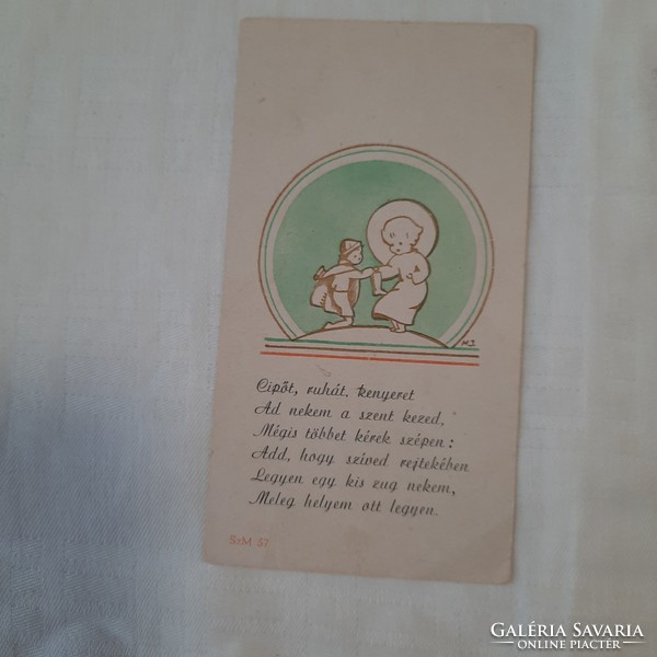 Antique children's prayer card