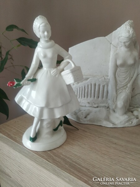 Sale! Action! Porcelain girl, woman, Faberge egg, fireplace, standing ornament for sale!