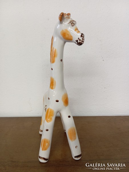 Ceramic giraffe figure by István Gádor of Applied Arts