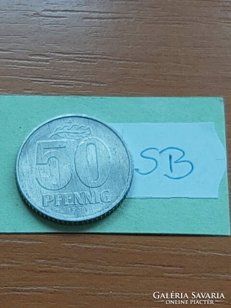 Germany ndk 50 pfennig 1981 a, aluminum sb