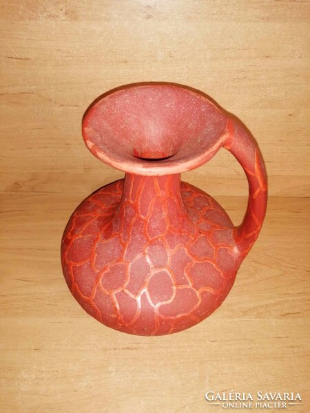 Iparművész kerámia füles kancsó váza - 18 cm (8/d)
