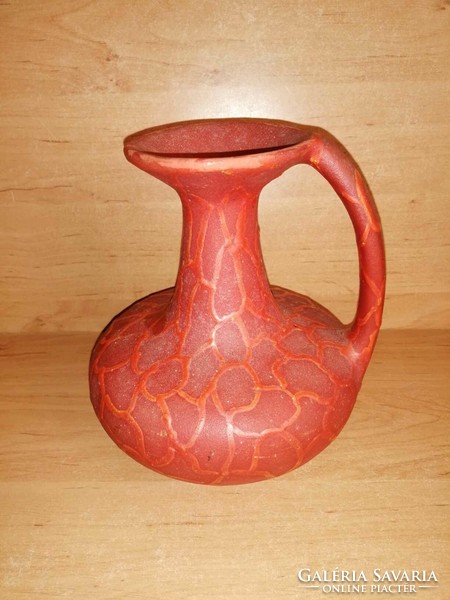 Craftsman ceramic jug vase with handle - 18 cm (8/d)