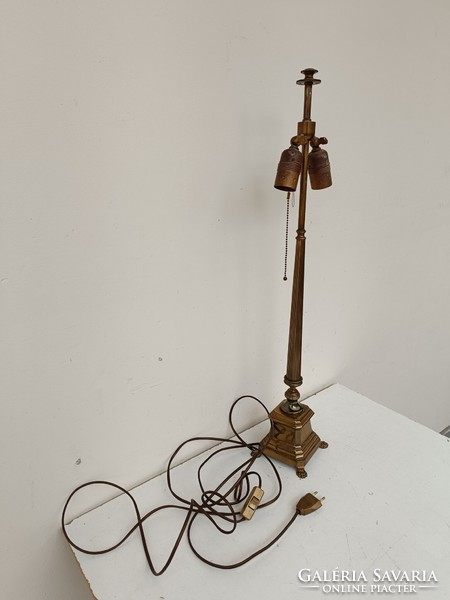 Antik patinázott réz asztali lámpa búra nélkül 225 8450