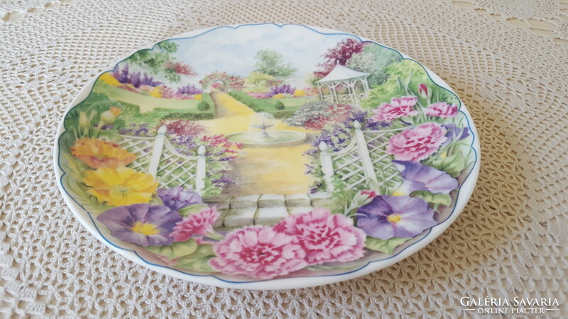 Csodaszép virágos St.Andrews porcelán tányér,falidísz
