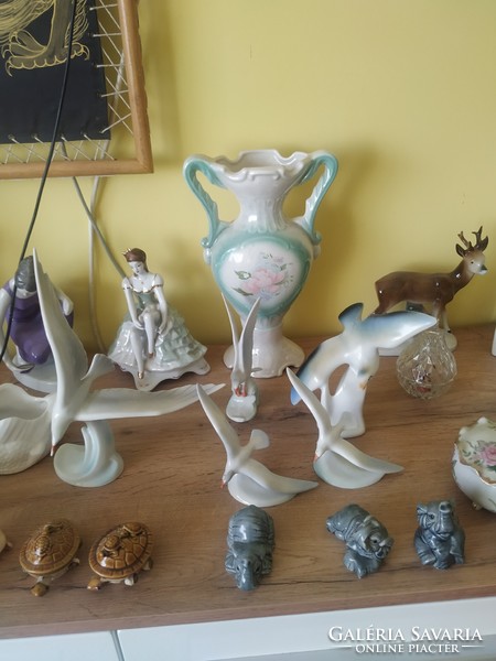 Sale! Action! Porcelain statue, bonbonier, seagull, elephant, amphora, ornament for sale!