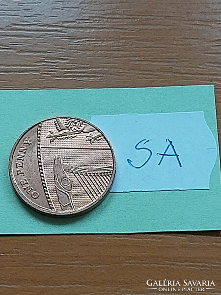 English England 1 Penny 2017 Steel Copper Plated, ii. Queen Elizabeth sa