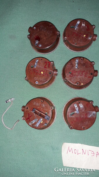 Antique old and new clock watch parts - molnija - together according to the pictures 8.