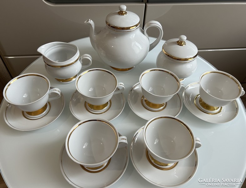 Hollóházi Holdfény kollekció porcelán teáskészlet