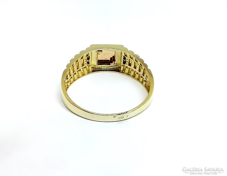 Tricolor gold signet ring (zal-au123403)