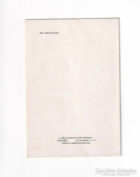H:74  Húsvéti Üdvözlő képeslap postatiszta "Képzőművészeti grafikai lapok" szétnyíthatós