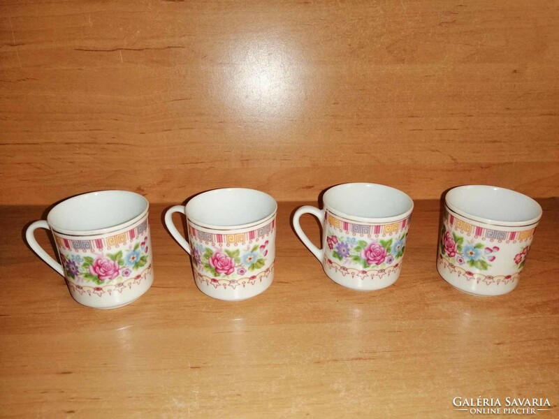 Kínai porcelán kávés csésze 4 db egyben (29/d)