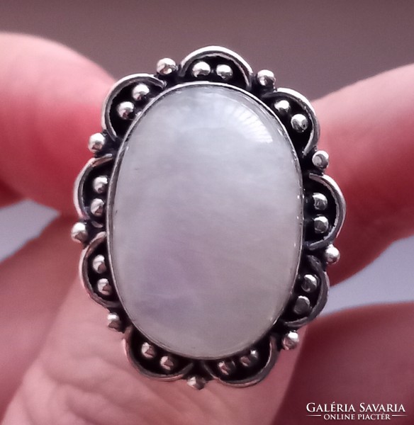 59 And natural rainbow moonstone ring