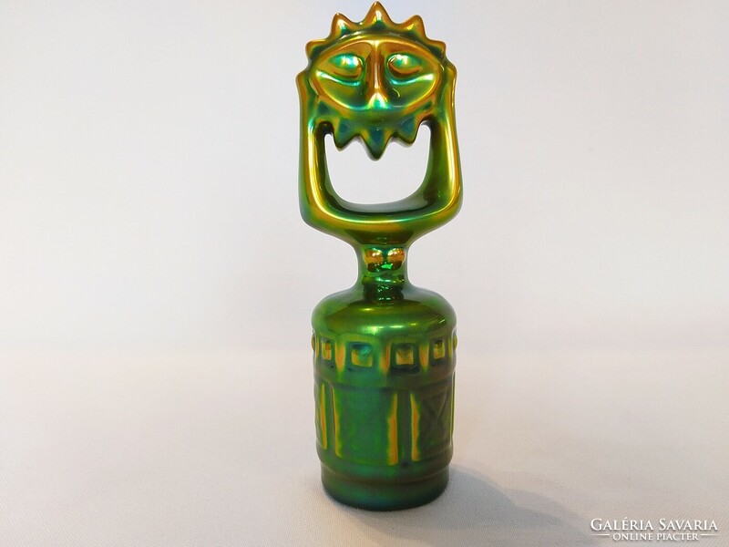 Zsolnay eozin art-deco sun figure. Flawless!