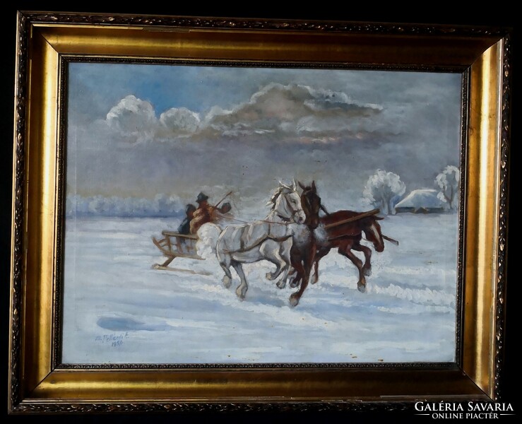 Fk/380. – M. Pellerdi a. With sign - horse-drawn sleigh