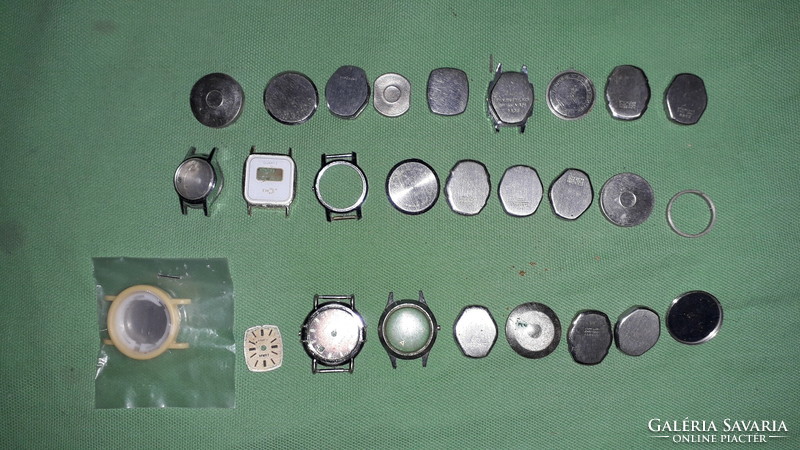 Antique old and newer watches, watch parts - dials, glasses, cases - all together according to the pictures 7.