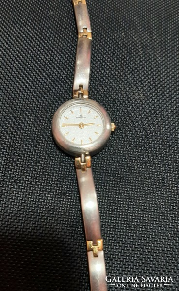 Elegant women's jeweled band watch from Dugena