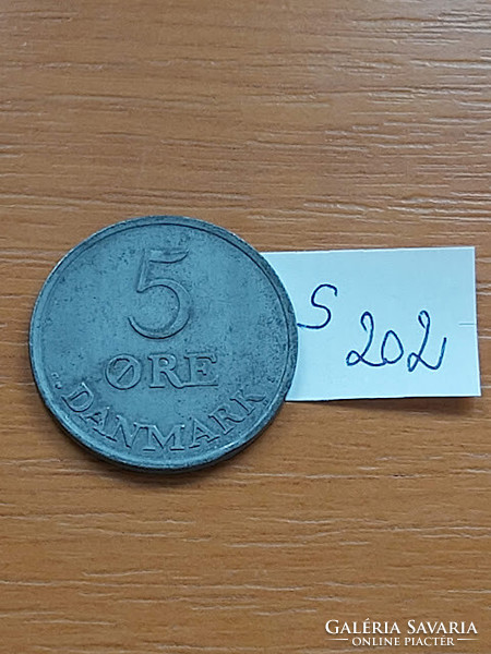 Denmark 5 cents 1961 ix. King Frederick, zinc s202